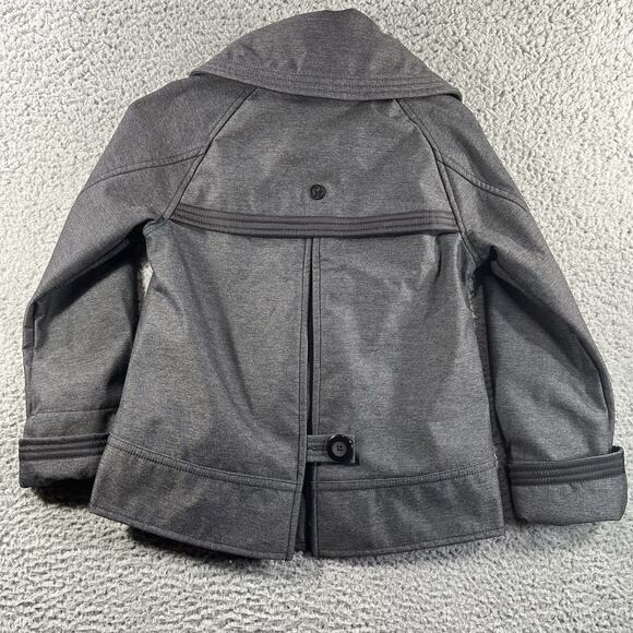 Lululemon Coco Softshell Peacoat Jacket Womens Size 4 Gray Athleisure Casual - Picture 5 of 9